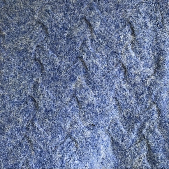 Aritzia Wilfred Free Blue Michal Wool Alpaca Blend Cable Knit Sweater XS - Picture 11 of 16